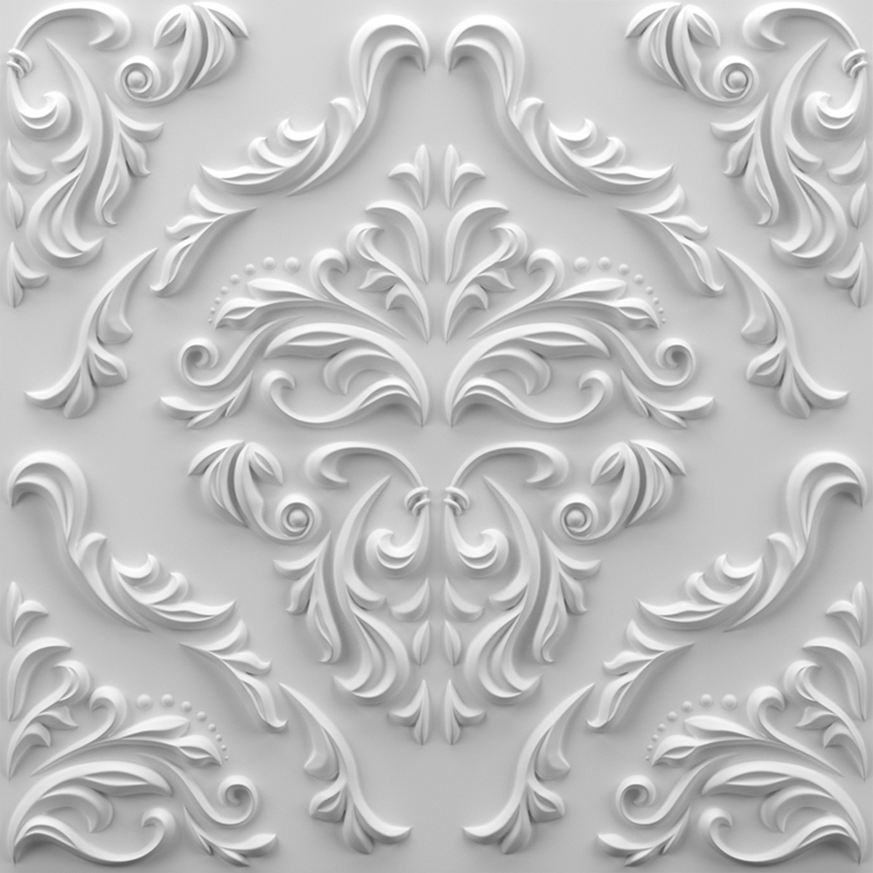 Плитка гіпсова 3D-панель BeautyWalls VINTAGE 600×600 мм